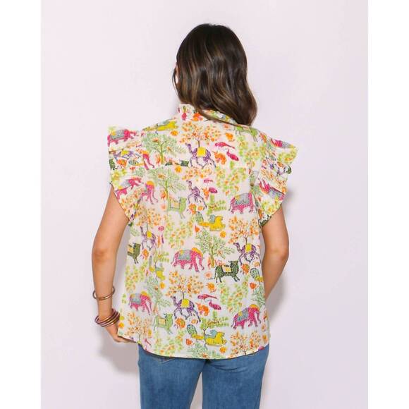 NEW IVY JANE animal fair top in multi - Picture 2 of 4